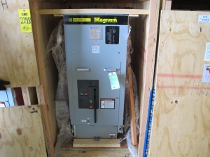 BREAKER, CIRCUIT TYPE, POWER KIND, 1200 AMP RATING, 4160 VOLT RATING, 3 POLE. ROLL-IN REPLACEMENTS FOR ABB 5HK350-1200. PART # 5ISB2-350-1200SR (W-44) LOADING & HANDLING FEE $15-